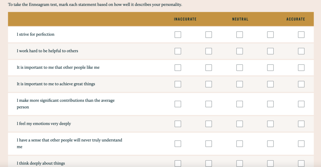 the Enneagram Personality Test