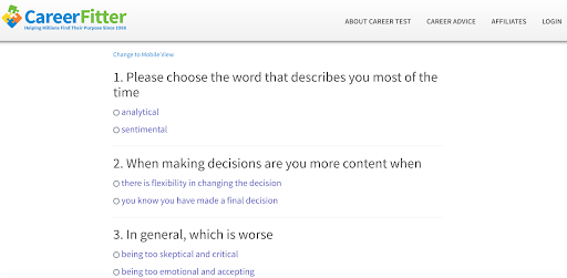 Careerfitter Career Test